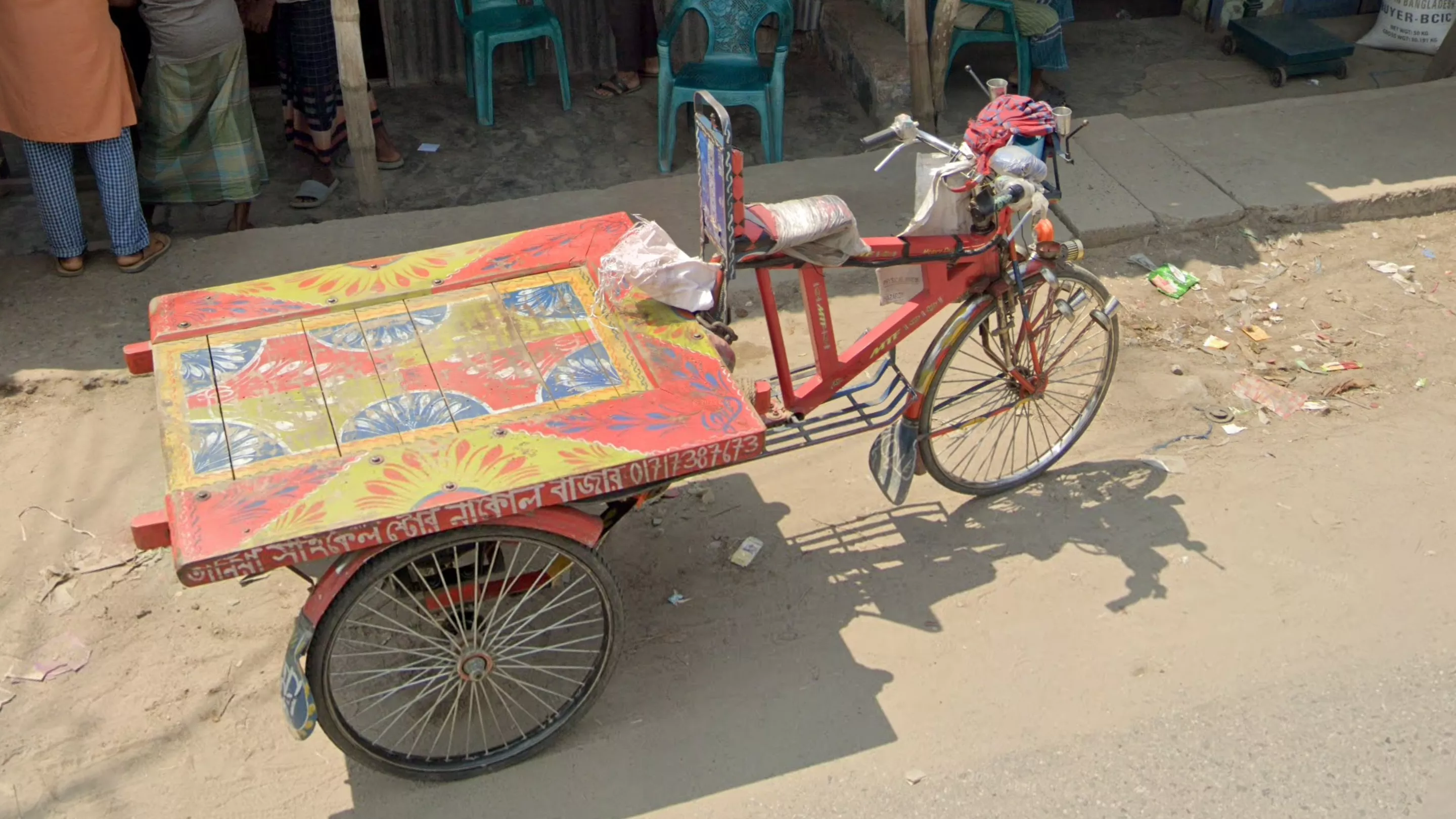 Double Rounded Cross Pattern Cycle Rickshaws
