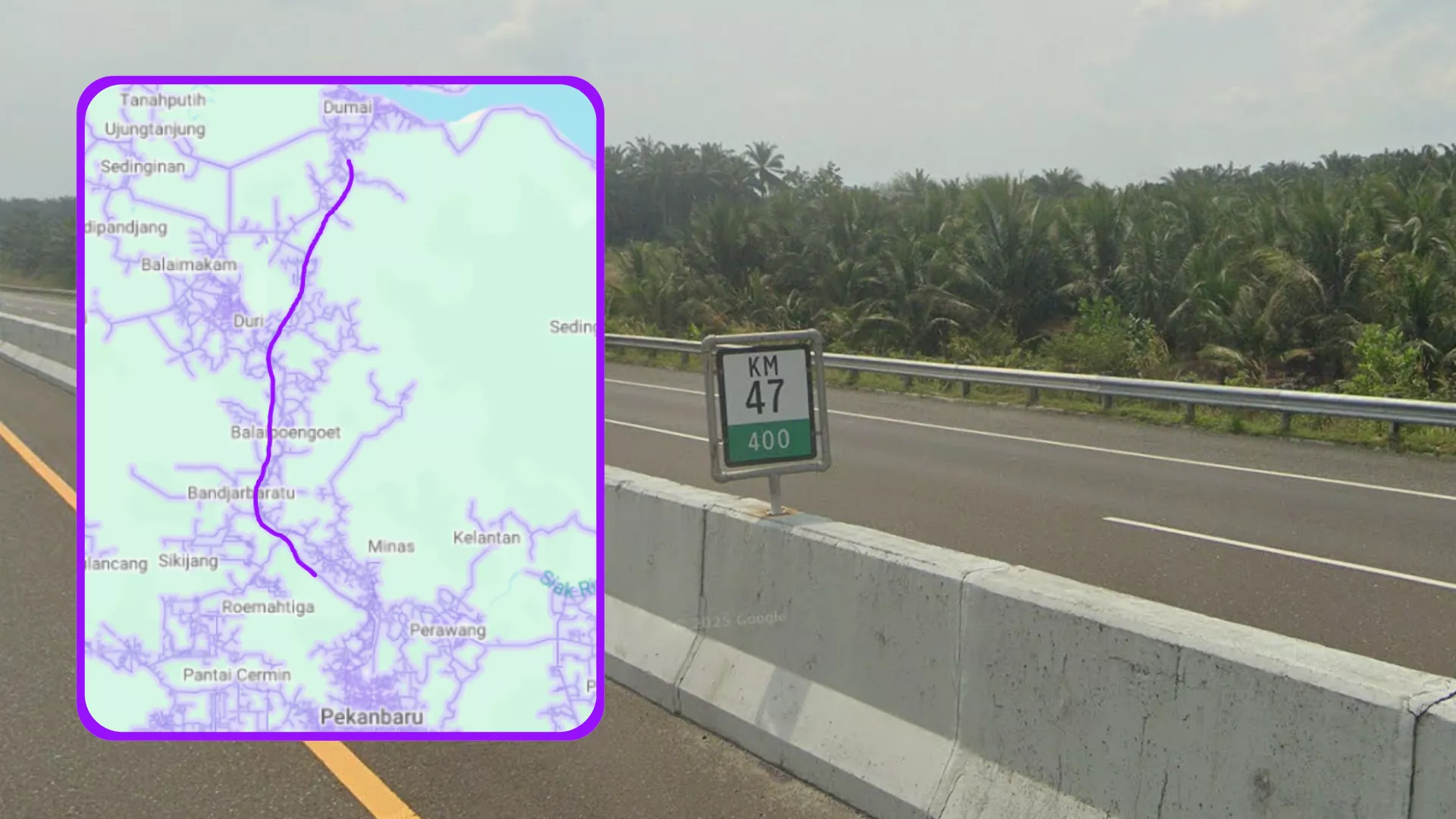 Thick Black Border Kilometer Marker